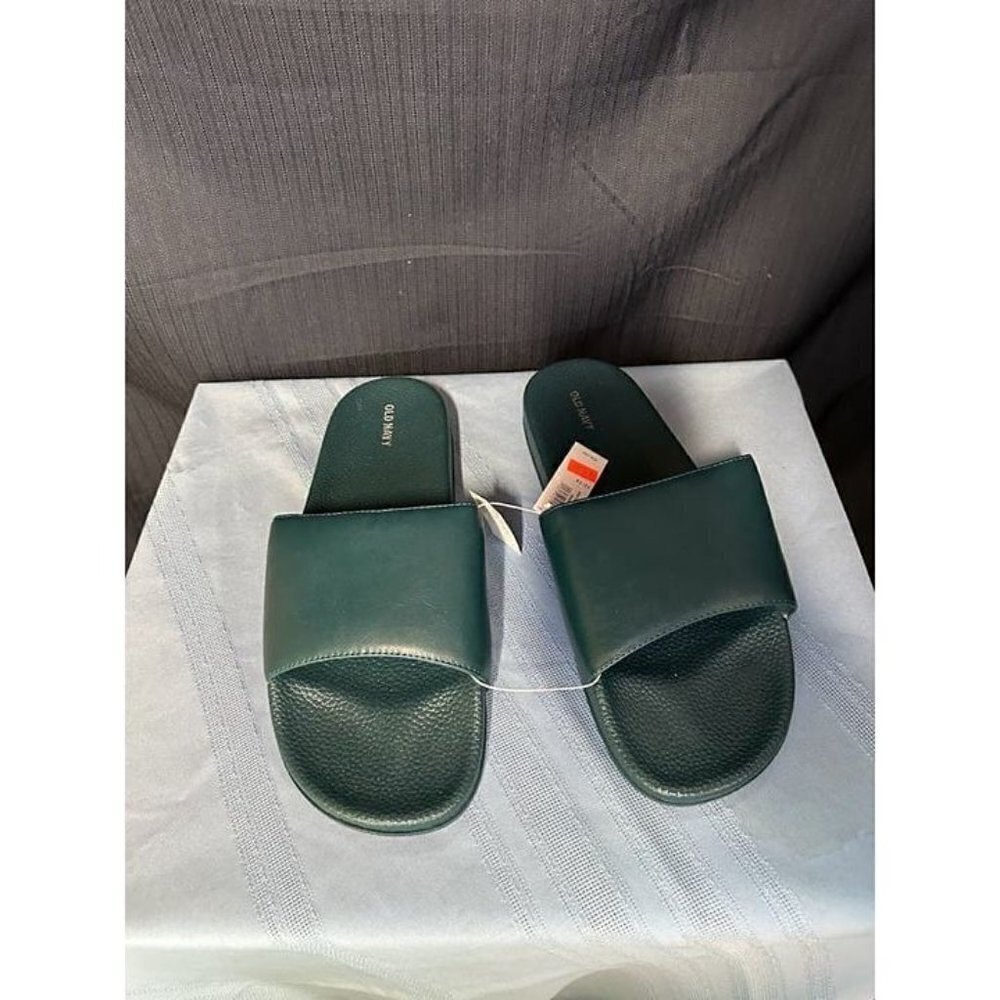 Old Navy Blue Navy Plastic Flip Flops Brand New With Tags Size 12/13m - Picture 3 of 4